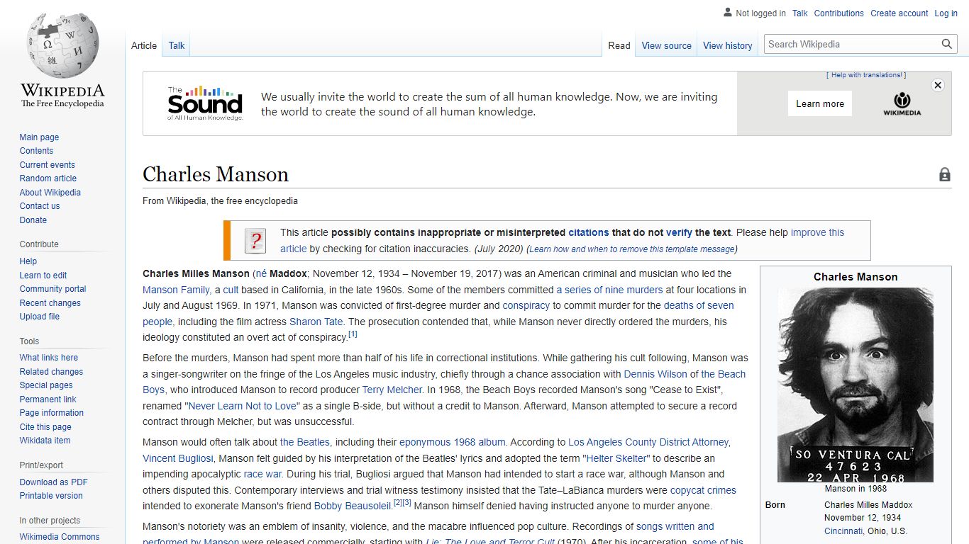 Charles Manson - Wikipedia